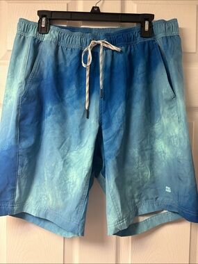 Men's Alaskan Hard Gear by Duluth Trading Co Blue Ombre Drawstring Swim Trunks